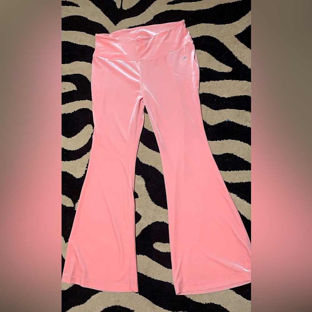 NWOT pink flare juicy velour pants